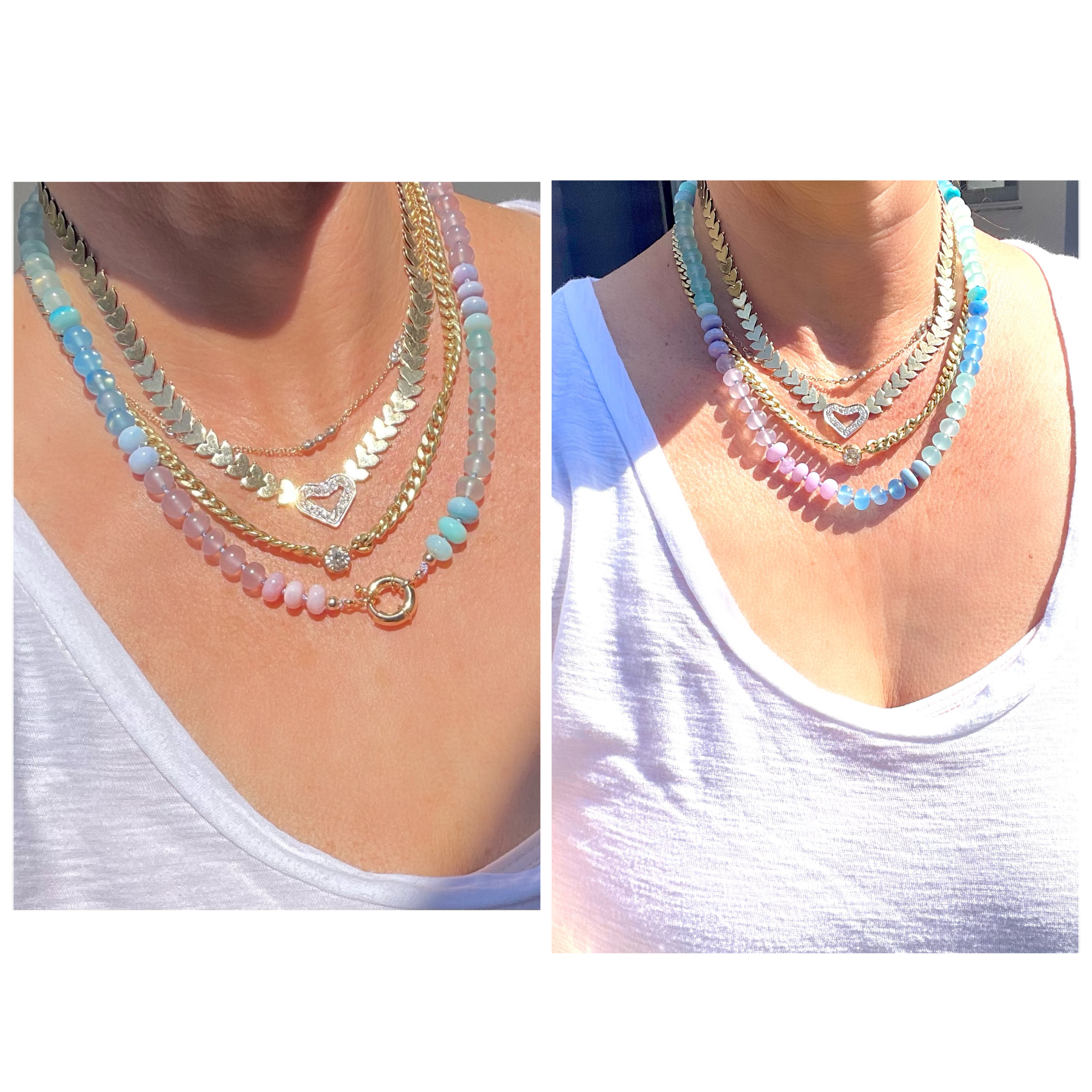 Unicorn glow pastel necklace