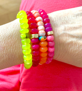 Glow girl neon bracelet collection