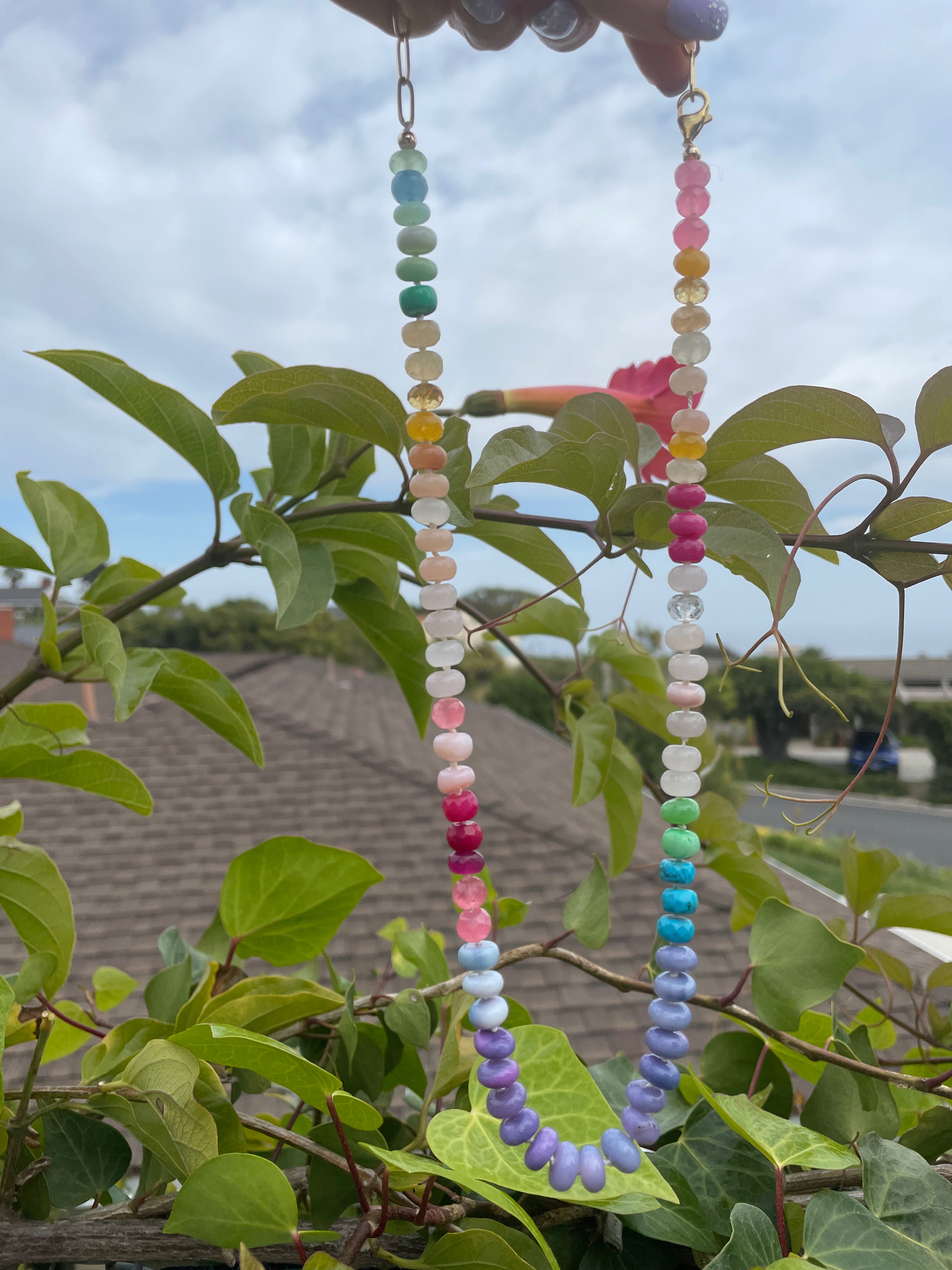 Malibu adjustable rainbow necklace