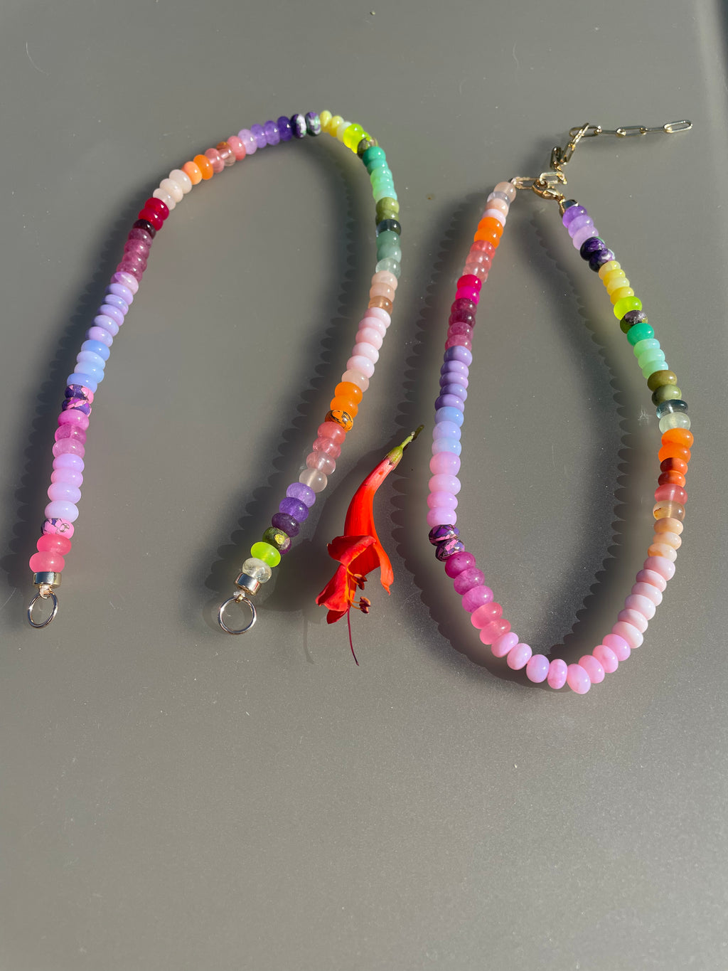 Spring bouquet stacked necklace