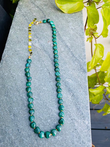 Malachite heart necklace