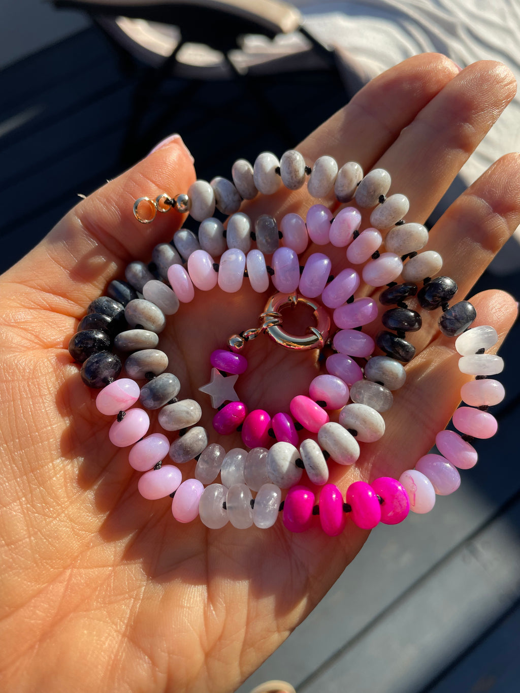 Hollywood gemstone necklace