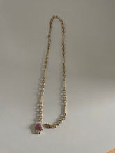 Load image into Gallery viewer, Pink sapphire heart clasp chain
