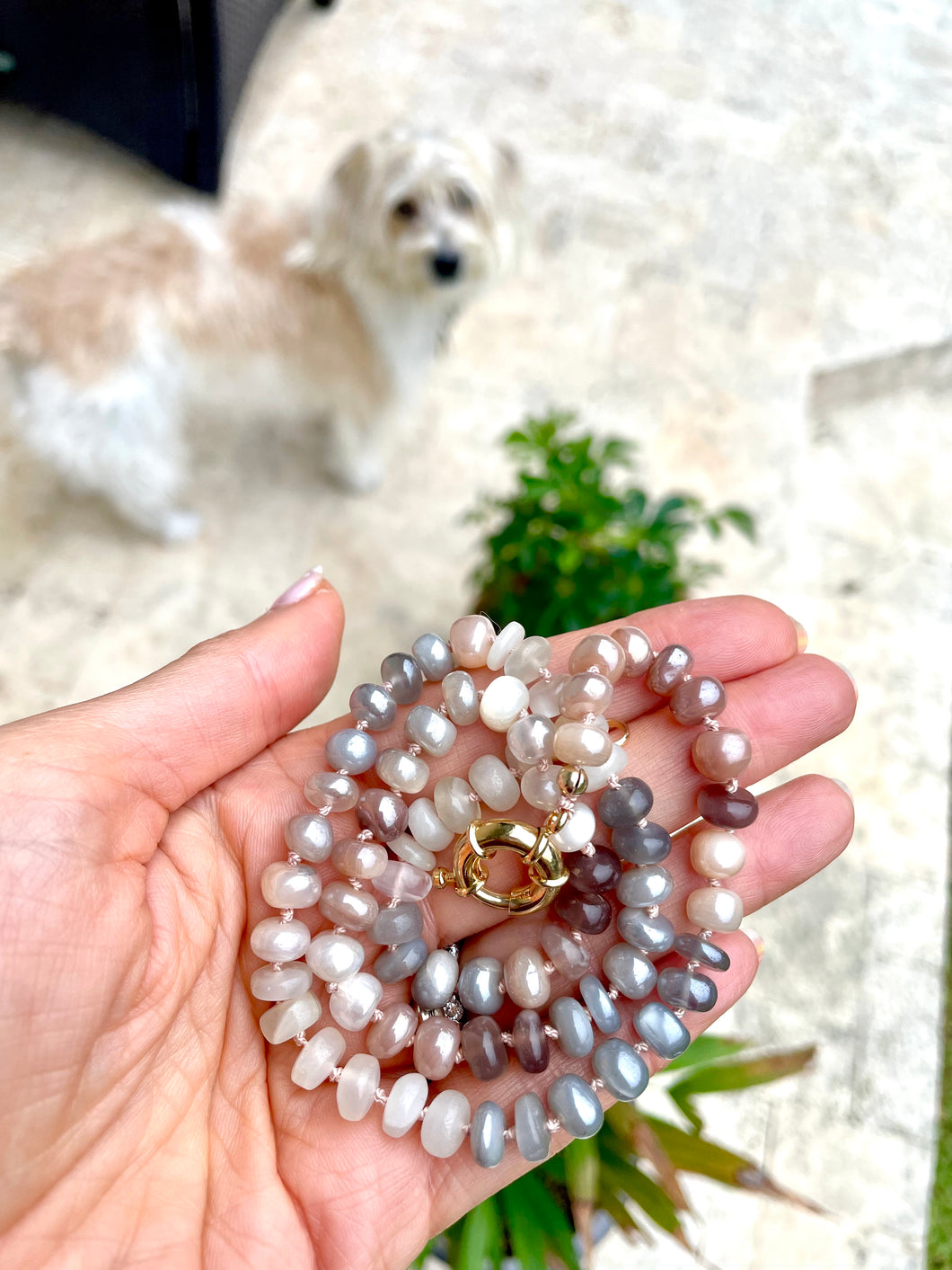 Ombré moonstone necklace