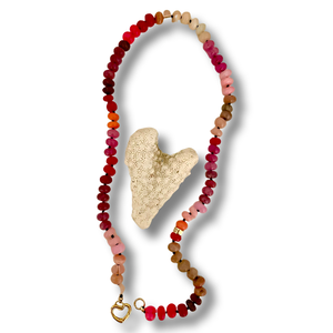 Hibiscus gemstone necklace