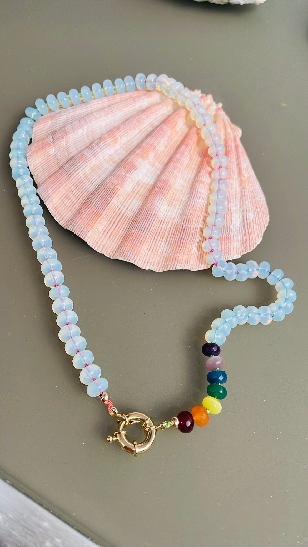 ROYGBIV pop opalite necklace