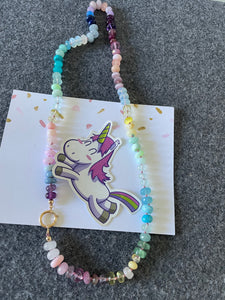 Unicorn gemstone necklace