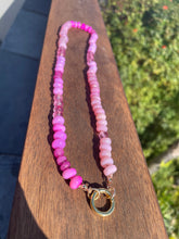 Load image into Gallery viewer, Paris ombré pink gemstone necklace
