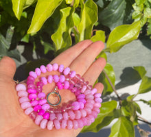 Load image into Gallery viewer, Paris ombré pink gemstone necklace
