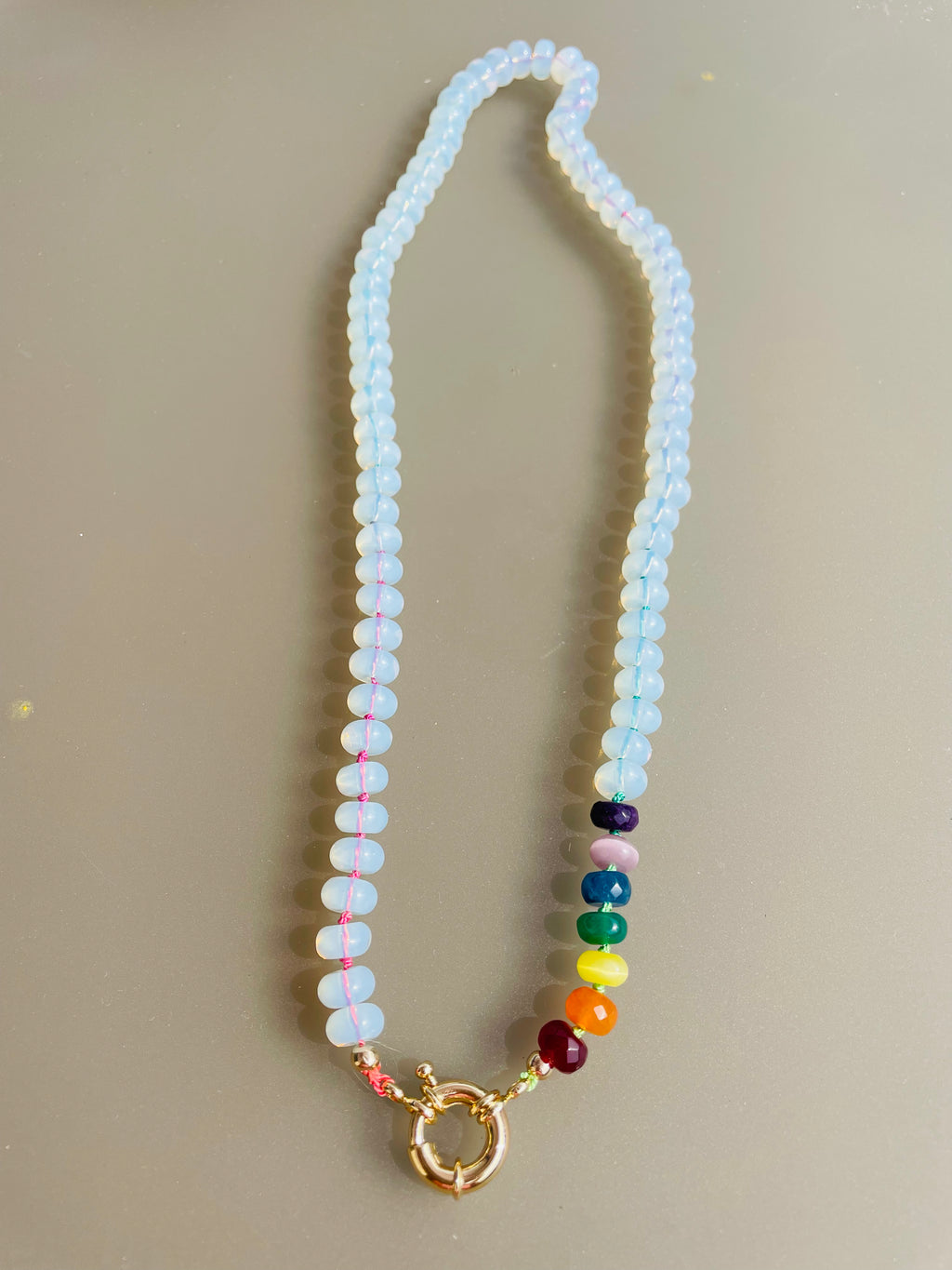 ROYGBIV pop opalite necklace