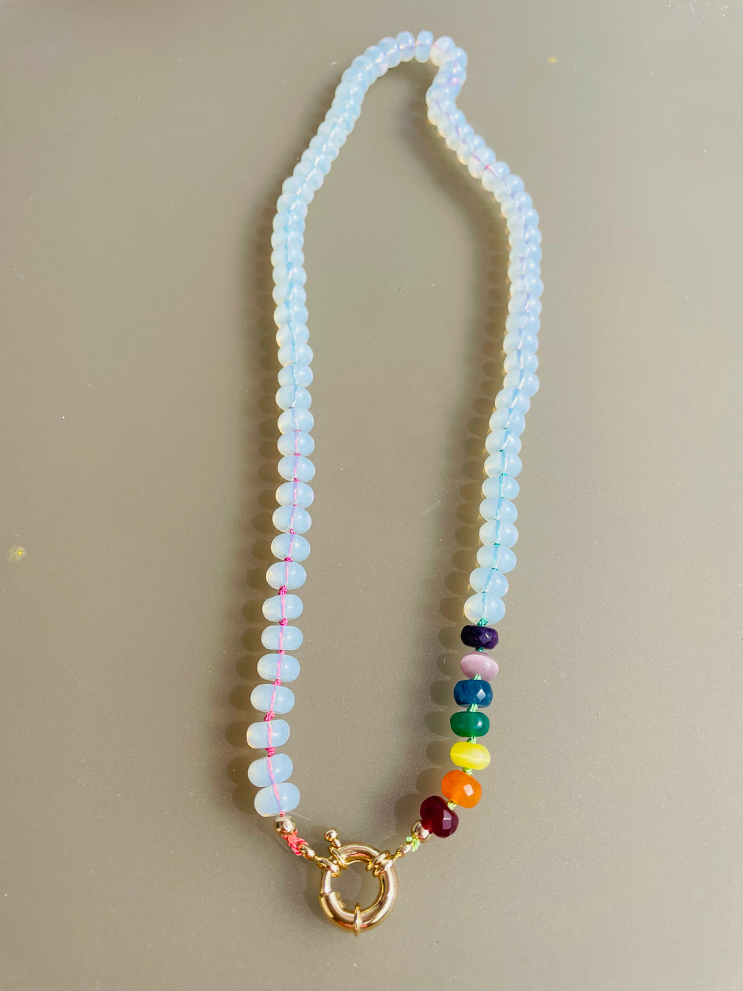 ROYGBIV pop opalite necklace