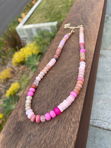 Pink dunes rustic necklace