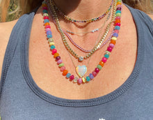 Load image into Gallery viewer, Skittles gemstone necklace
