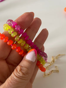 Glow girl neon bracelet collection