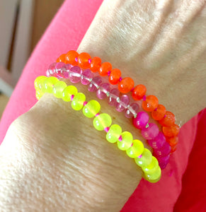 Glow girl neon bracelet collection