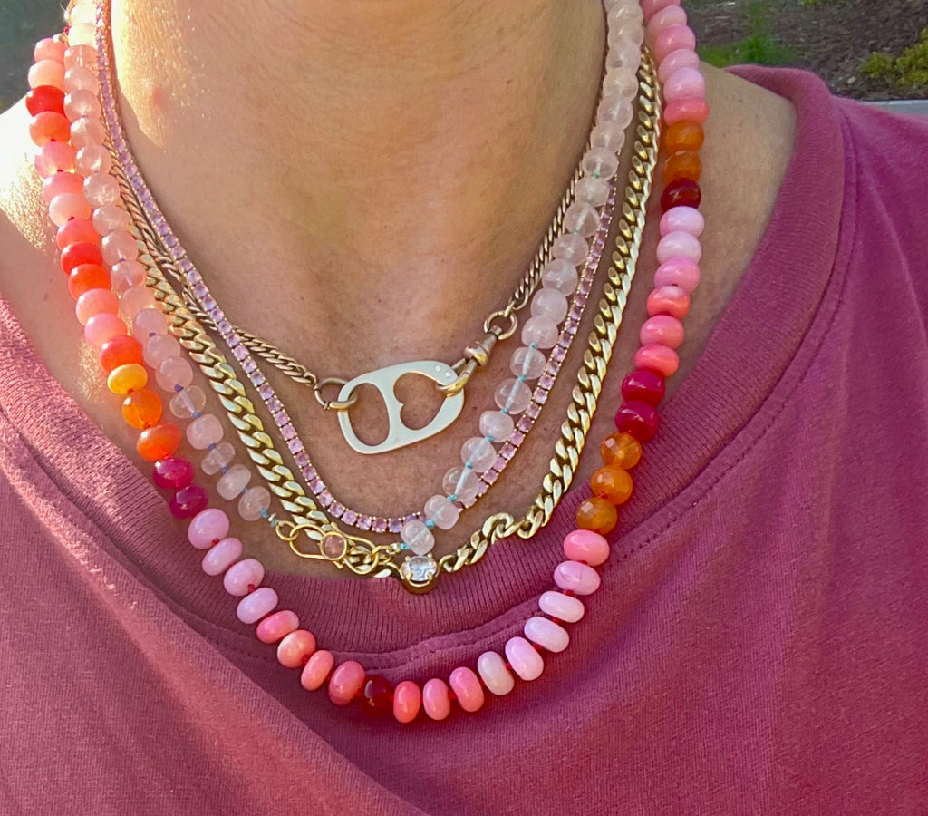 Hot tropics gemstone necklace