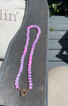 Load image into Gallery viewer, Ombré peony opal necklace
