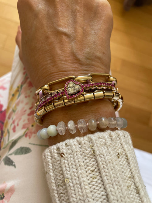 14kt diamond stretchy bangle bracelet
