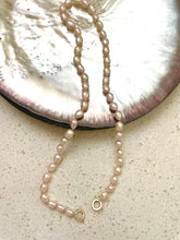 Load image into Gallery viewer, Freshwater pearl hand knotted necklace strand
