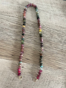 Multi tourmaline necklace