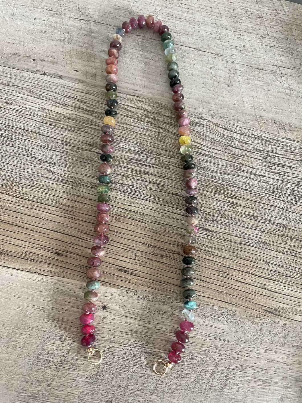 Multi tourmaline necklace