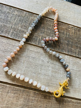 Load image into Gallery viewer, Sandy moonstone mermaid necklace
