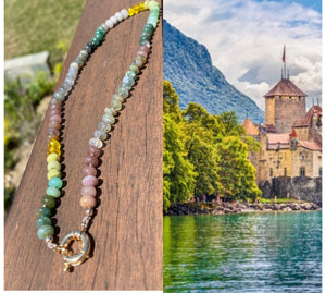 Lake Geneva gemstone necklace