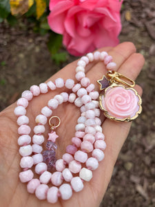 Rose’ opal necklace