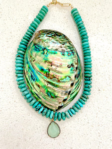 Turquoise chunky collar  necklace