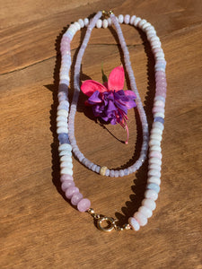 Lilac magic gemstone necklace