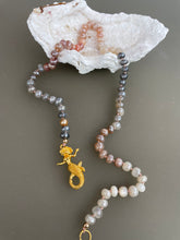 Load image into Gallery viewer, Sandy moonstone mermaid necklace
