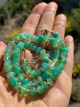 Load image into Gallery viewer, Chryspohrase smaller bead necklace
