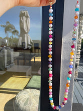 Load image into Gallery viewer, Skittles and pearls gemstone necklace
